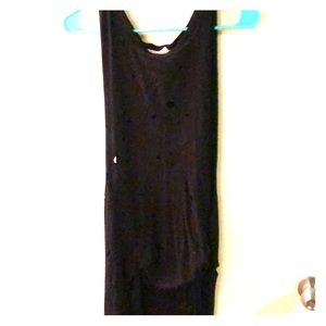 Black mullet top (short in front long in back)